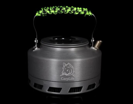 CarpLife Rapid Boil 1.1L Kettle Fluro Neon Green Handle 
